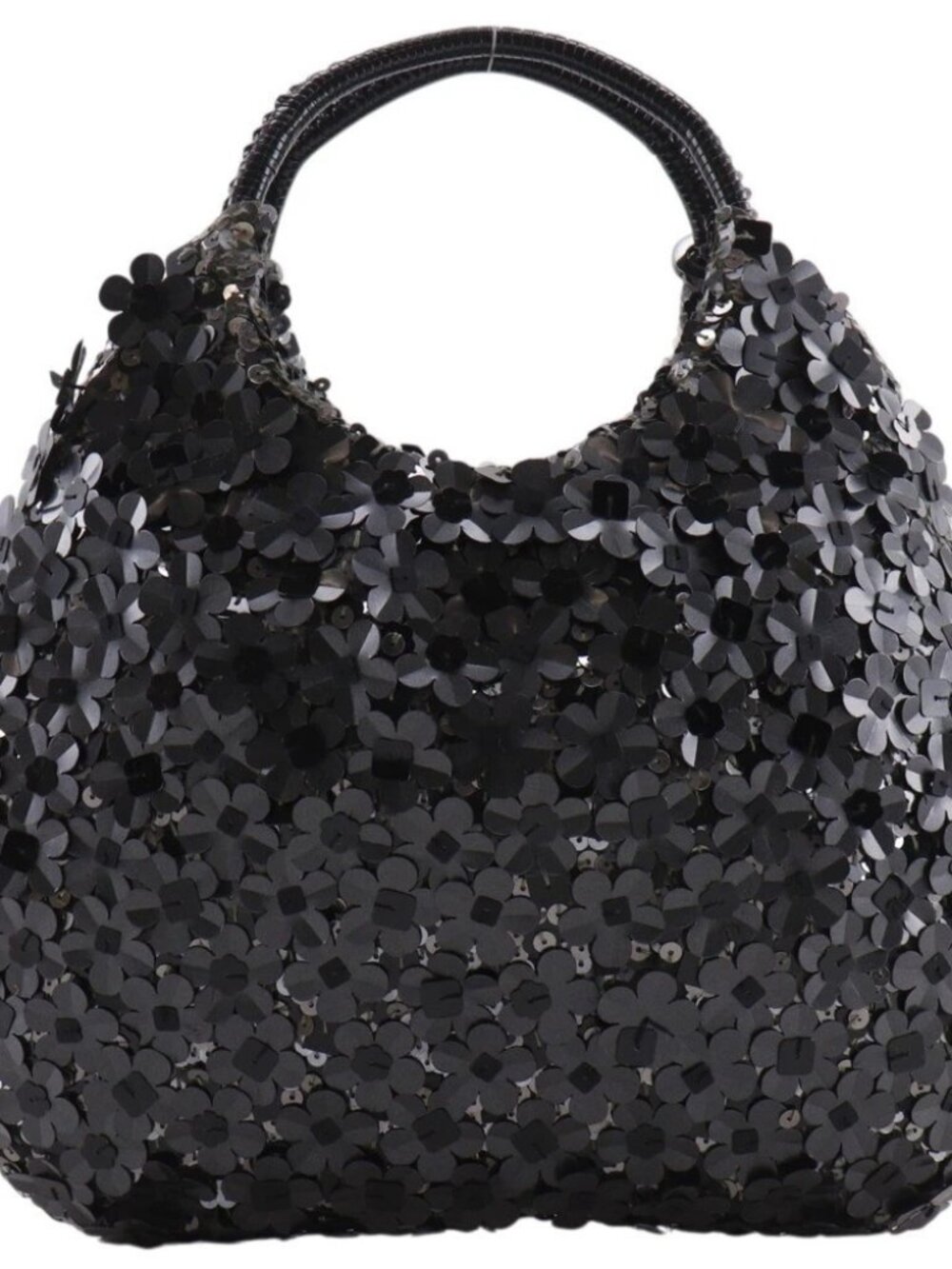 ANTEPRIMA Handbag Flower motif gray Sequin flour Women